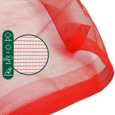 Imagem de Tela Antigranizo Vermelha Proteção Para Estufas 12X81m - ARRUD'ESTUFAS