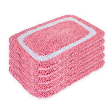Imagem de Kit 5 Tapetes Frufru Multiuso 60cm x 40cm Decorativos em Malha - Rafal