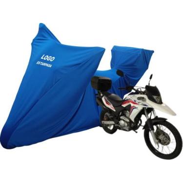 Imagem de Capa Cobrir Moto Honda Xre 300 Com Espaço Top Case Bau - Mz, Azul