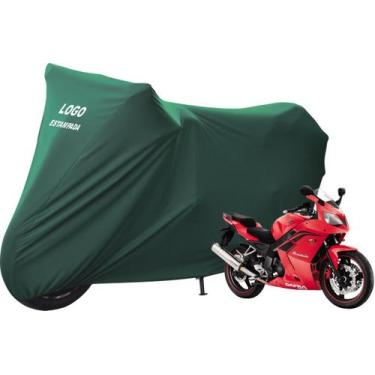 Imagem de Capa Para Proteger Moto DafraRoadwin Luxo com Logo - Mz, Verde