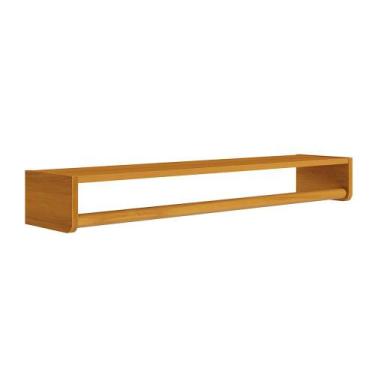 Imagem de Prateleira Theo com Cabideiro Savana e Madeira - 93cmx20cmx13cm - Abra