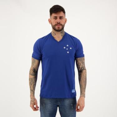 Imagem de CAMISA RETRO CRUZEIRO 1976 ESCUDO BORDADO, MASCULINA, P