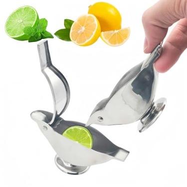 Imagem de Encoli Espremedor de limão manual de 2 peças - espremedor de limão em forma de pássaro para suco de frutas frescas - ideal para camarão, salmão, coquetéis, chás, legumes, frango e carne bovina