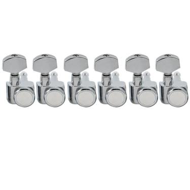 Imagem de Musiclily Pro 6 em Linha 2 Pinos Tarraxas Blindada com Trava para Guitarra Fender ST/Tele,Cromada