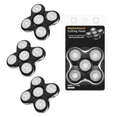 Imagem de Cabeça de substituição Pro Blades compatível com Remington Balder Head Shaver modelo XR7000, lâminas de substituição de aço inoxidável para barbear elétrico de precisão para homens carecas (pacote com