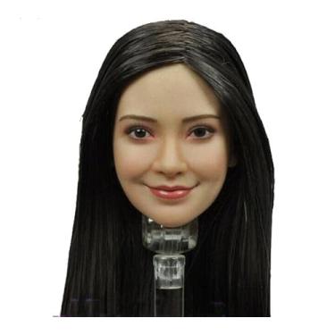 Imagem de RoofWorld 1/6 Scale Female Head Sculpt Angelababy Asian Beauty Head Carved for 12 inches Phicen TBLeague VC HT JO Action Figure Doll Collection