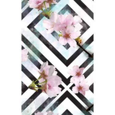 Imagem de Carnet de Mots de Passe: A5-98 Pages - 175 - Watercolor - fleurs - Motifs Geometriques