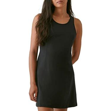 Imagem de BASS OUTDOOR Vestido regata esportivo feminino para corrida, tênis ou golfe, Preto, PP