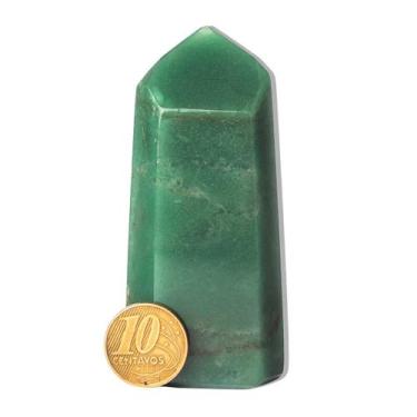 Imagem de Ponta Quartzo Verde 8 a 9cm Média 130g Pedra Natural Tipo A - Cristais