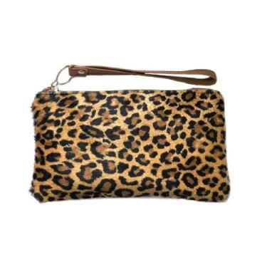 Imagem de Bolsinha De Mão Animal Print Onça Rosa Maria - Tigre - ABC BAGS