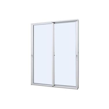 Imagem de Porta de Correr Panorâmica em Alumínio Branco Caribe Max 215x200x11,8c