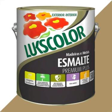 Imagem de Tinta esmalte lukscolor alto brilho 3600ml camurca 