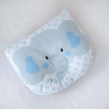 Imagem de Travesseiro Anatômico Para Bebê Elefante Azul - Miguel Baby