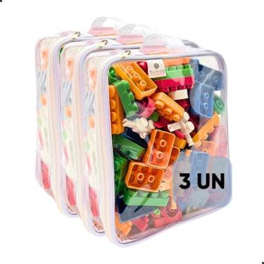 Imagem de 3 Organizadores de Brinquedo Blocos Montar Bonecas Carrinhos Robusto i