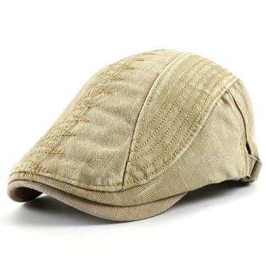 Imagem de Boina Estilosa Britânica Básica de Algodão Lisa Boné Moda Casual Prima