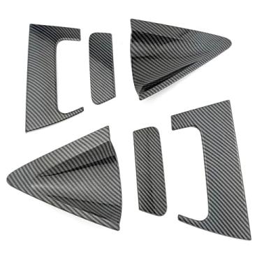 Imagem de Dakitita Compatível com Honda HRV HR-V 2016-2022 Acessórios Exteriores Tampa Protetor de Maçaneta Traseira Tampas de Tigela ABS Estilo Decoração Antiarranhões (cor Padrão de Fibra de Carbono)