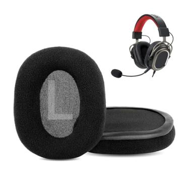 Imagem de HTINDUSTRY Almofadas de substituição compatíveis com Redragon H510 Zeus H710 Helios Headsets Ear Pads com tecido macio e espuma de alta densidade