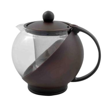 Imagem de Bule para chá de vidro e plástico com infusor interno 1250ml - QUERO P