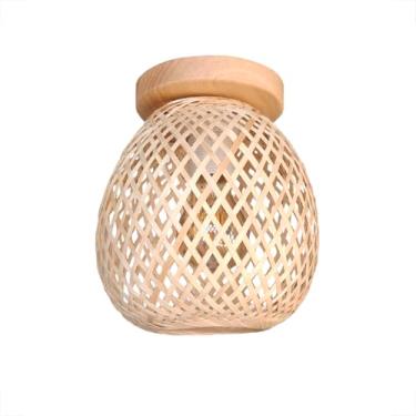 Imagem de Luminaria De Bambu Teto Artesanal Fibra Natural Sala Nat93