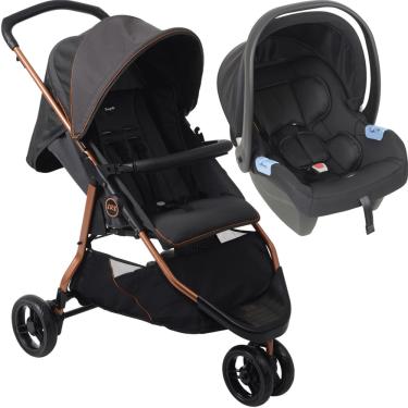 Imagem de Carrinho de Bebe CR3 Gray Cobre com Bebe Conforto Burigotto