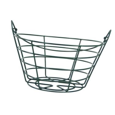 Imagem de menolana Recipiente de bola de cesto de bola de golfe, organizador com alça segura 30 bolas resistentes portáteis verde ao ar livre, balde de armazenamento de