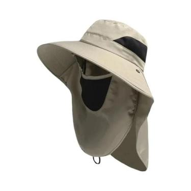 Imagem de Boné de Pesca Masculino com Proteção UV - Aba Larga para Esportes e Es