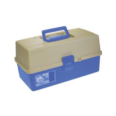 Imagem de Caixa de pesca elite com 3 bandejas articuladas - EMIFRAN, Azul escuro