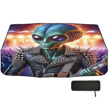 Imagem de Alien Rocker Para-brisa Guarda-sol Guarda-sol Bloco UV Dobrável Toldo de Carro Para-brisa 147.3 cm x 75.4 cm