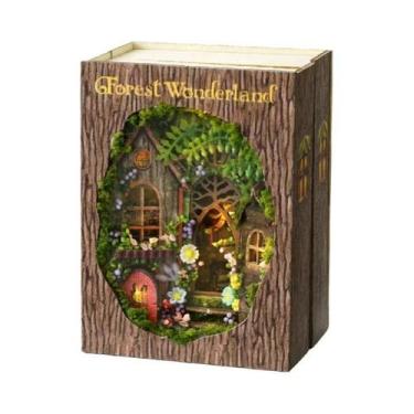 Imagem de Meninas Diy Casa De Boneca De Madeira Mini Kit 3d Quebra-cabeça Artesa