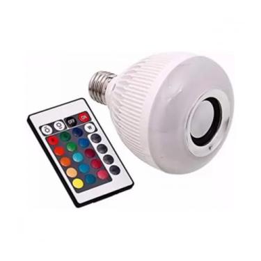 Imagem de Lâmpada Caixa de Som Led Rgb Bluetooth + Controle Remoto