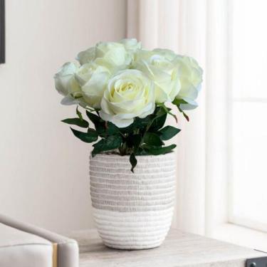 Imagem de Conjunto de 20 Hastes de Rosa Artificial 58X8 para Decoração Moderna d