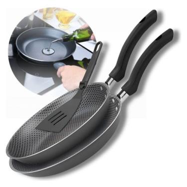 Imagem de Frigideira Antiaderente Alegre Enjoy Kit 3 Peças Vermelho e Preto - Al