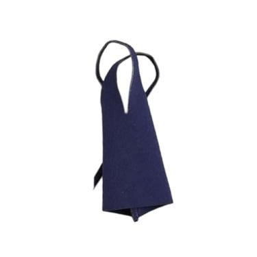 Imagem de Colaxi Vestido curto justo 1/12, acessórios, roupa retrô, moda casual, sem mangas, gravata para bonecas femininas de 6'' , Marinha