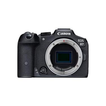 Imagem de Canon Câmera mirrorless EOS R7 (apenas corpo), câmera híbrida, sensor CMOS de 32,5 megapixels (APS-C), vídeo 4K, para esportes, ação, criadores de conteúdo, câmera de vlog, preta