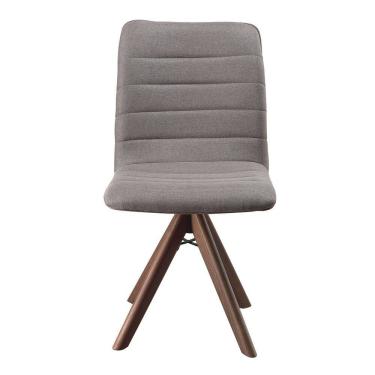 Imagem de Cadeira Giratória com Assento Estofado e Base em Madeira Maciça – Chanel Exclusiva