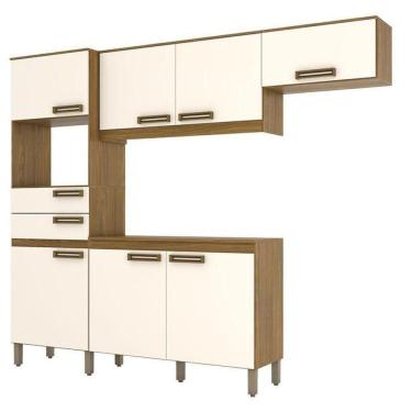 Imagem de Kit Cozinha Compacta Star 7 Portas Nature Off White – Briz