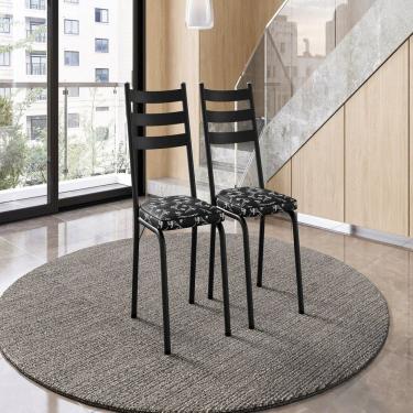 Imagem de Conjunto com 2 Cadeiras para Cozinha Europa Preto