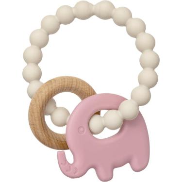 Imagem de Mordedor Buba Elefante de Silicone e Bambu Rosa