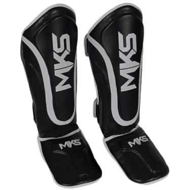 Imagem de Caneleira Muay Thai Kickboxing Prospect MKS Combat - Escolha o seu Modelo (PRETO E BRANCO, GG)