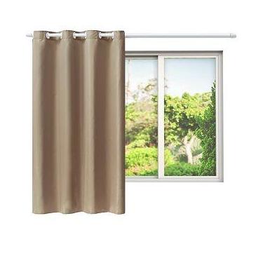 Imagem de Cortina Jasmim Tecido Oxford Liso Folha Única 1,40 X 1,40 Metros - Vit