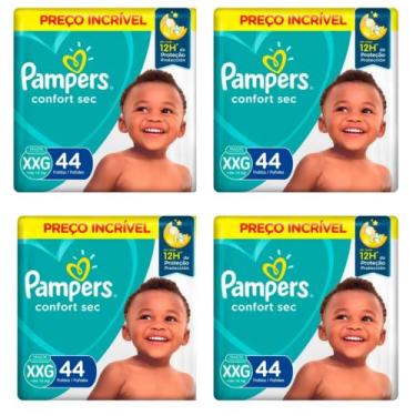 Imagem de KIT 4 Fraldas Pampers Confort Sec Tamanho XXG Com 44 Unidades