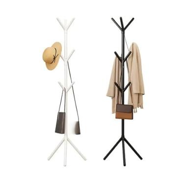 Imagem de Cabideiro de Chão 9 Ganchos Organizador para Roupas Mancebo Desmontável Linha Premium M5 Armarinhos (Preto)