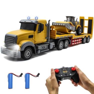 Imagem de RC Semi Truck Fistone com trailer 1:24 com som e luzes de 2,4 GHz