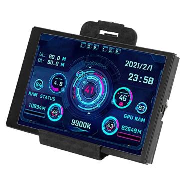 Imagem de Monitor de temperatura de computador de 3,5 polegadas, tela pequena para monitor de dados de disco rígido AIDA64 PC CPU RAM (preto)
