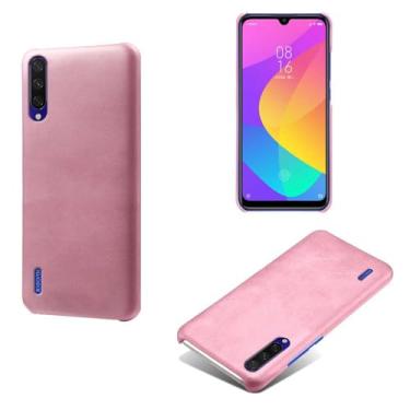 Imagem de Capa para Xiaomi A3,Proteção contra quedas,Casca de volta de cor sólida simples,Design de couro de imitação de plástico-Pink