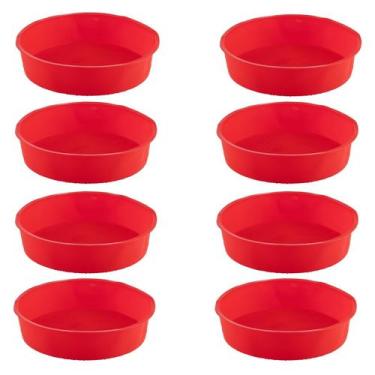 Imagem de Jogo 8 Assadeiras 24cm Antiaderente Sortida Silicone Torta - QUALITY H