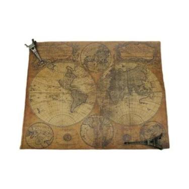 Imagem de Mapas Do Mundo Vintage Retro Em Papel Kraft, Pôster Da Lua, Adesivo De
