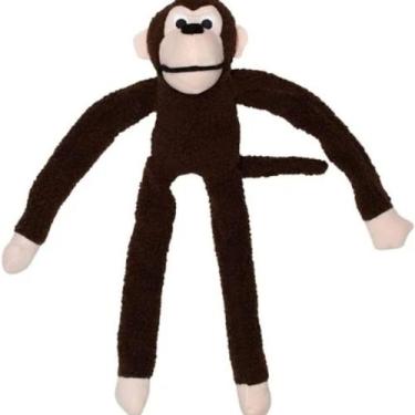 Imagem de Brinquedo Mordedor Jambo Pet Pelúcia Macaco New Pop Preto