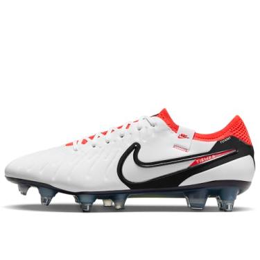 Imagem de Nike Bota de futebol masculina Legend 10 Elite Sg-Pro Ac Dv4329 Chuteiras de futebol, Branco preto brilhante Crimson 100, 38 BR