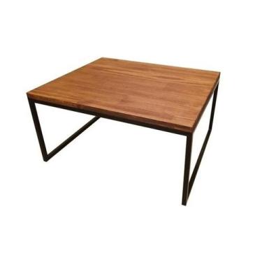 Imagem de Mesa de Centro Sala Estilo Industrial Ferro e Madeira - Ruffino Design